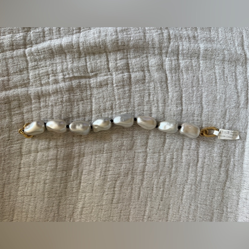NWT Clare V Baroque Cream Pearl Top Handle